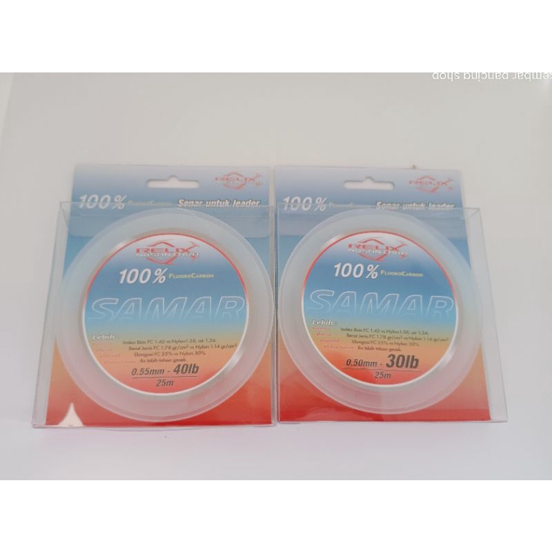 senar leader relix nusantara samar 30lb 40lb 100% fluorocarbon