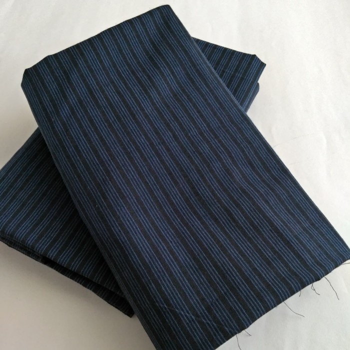 Kain Batik Tenun Lurik - Biru Navy 042