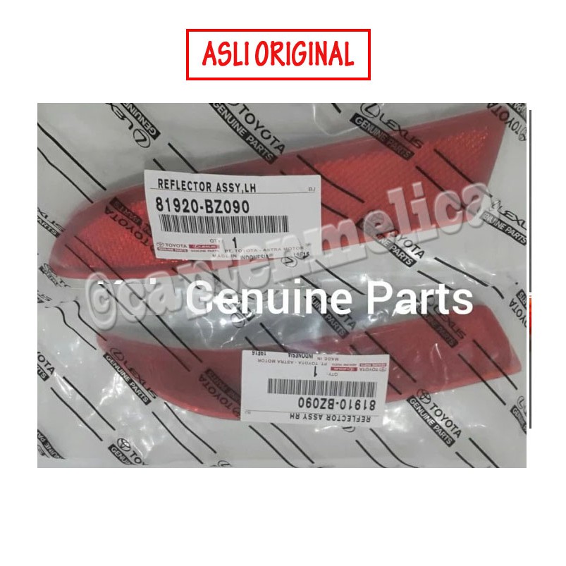 ORI LAMPU Bemper Bumper REFLEKTOR BELAKANG Bawah Avanza Xenia 2012 2013 2014 2015 All New mata kucin