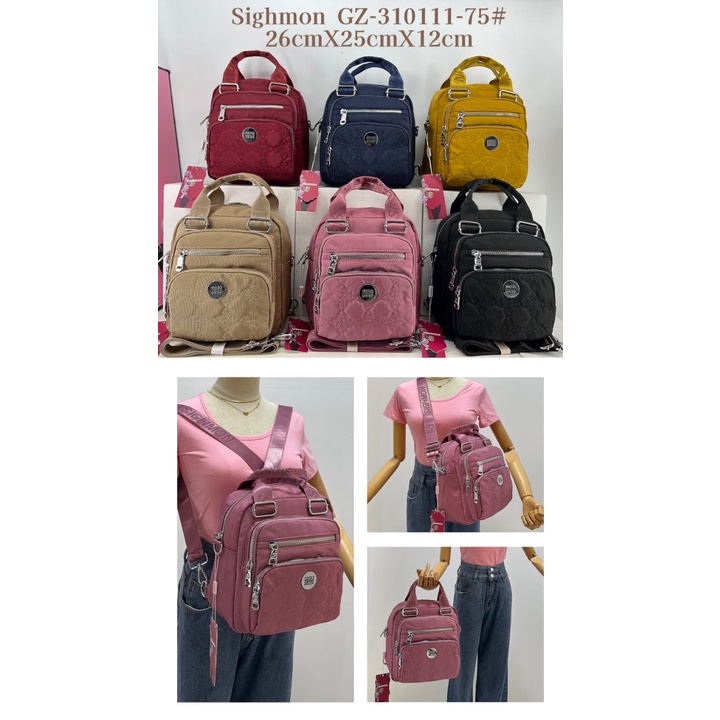Tas Wanita Ransel SIGHMON Original Tas Ransel 3 in 1 Import Fashion Korea Tas Ransel Canvas Import Trendy Waterproof-GZ 310111-74