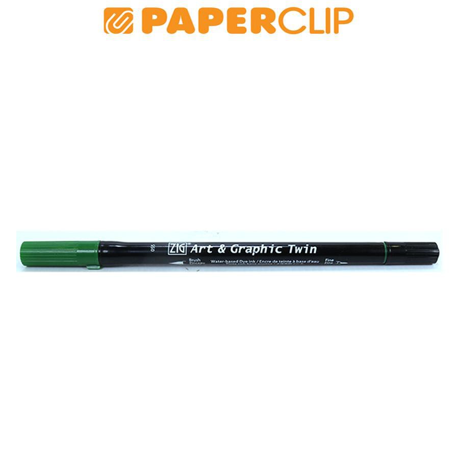 

PEN BRUSH ZIG KURETAKE ART & GRAPHIC TWIN TUT-80 055 DEEP GREEN
