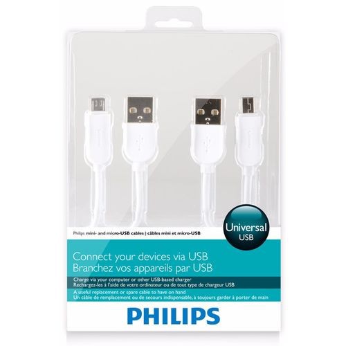 Philips Mini and Micro USB to USB Cable DLC2416