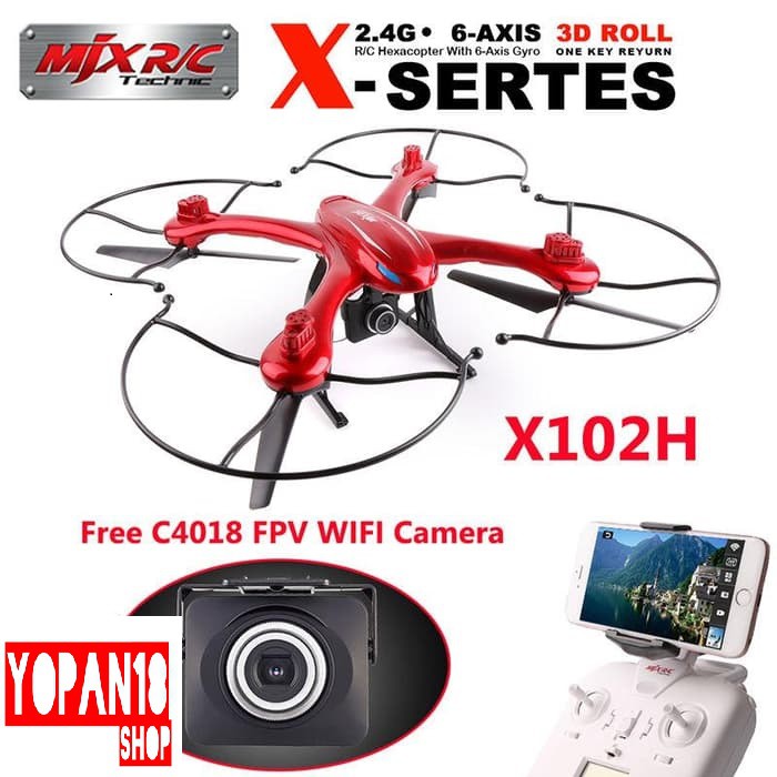 TERMURAH Drone Mjx X102h Altitude Hold Camera 4k 16 Mp Wifi Action Camera 4K 16mp Action Cam Drone