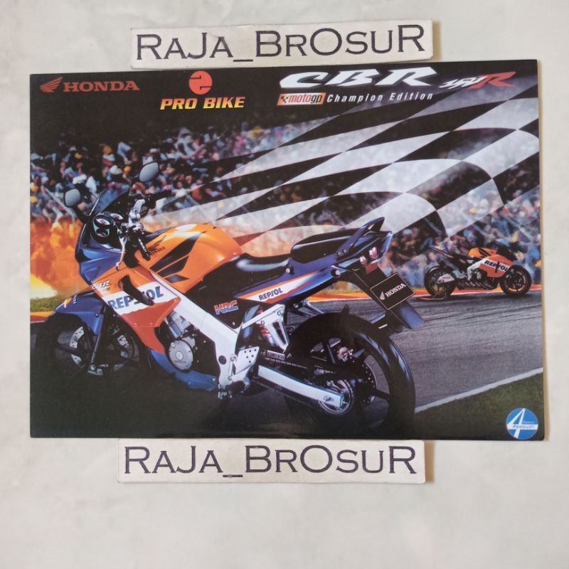 Poster brosur katalog flyer jadul lawas Honda CBR150R/CBR 150R CBU Thailand 2002 Repsol Honda MotoGP