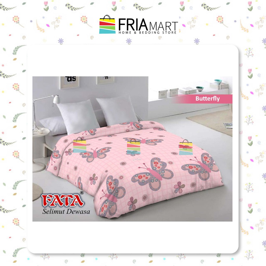 FATA Selimut Bulu 200x200 JUMBO Motif Dewasa Minimalis Murah bagian ke-2 FRIAmart-BUTTERFLY