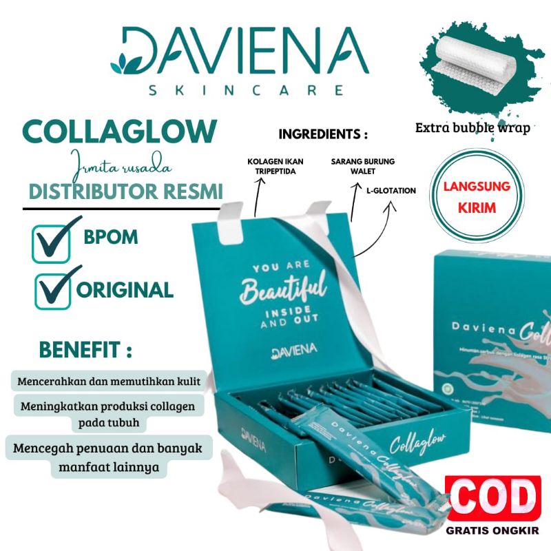 COLLAGLOW DAVIENA SKINCARE MINUMAN SUPLEMEN KECANTIKAN