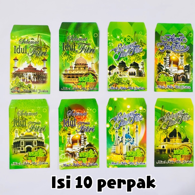 angpao lebaran amplop idul fitri perpak amplop lebaran idul fitri hijau