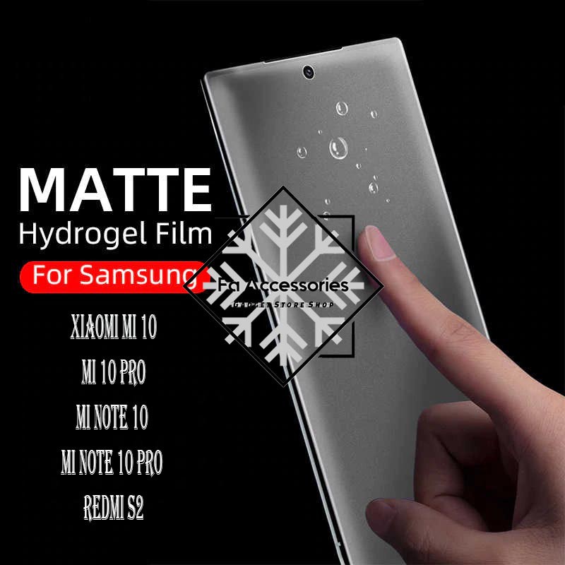 FA ANTI GORES JELLY HYDROGEL MATTE XIAOMI MI NOTE 2 3 10 10PRO REDMI S2 FULL SCREEN PROTECTOR SHOCK PRO