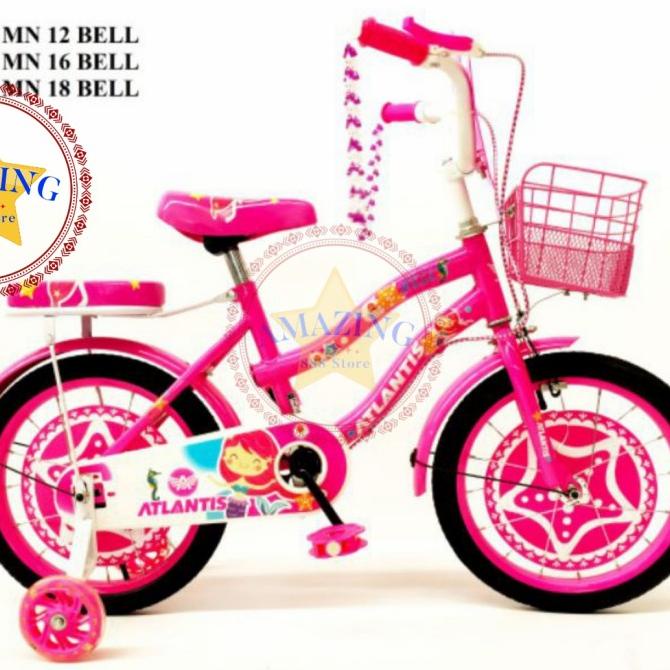 Sepeda Anak Perempuan mini Atlantis Bell 16 inch 4-7 tahun