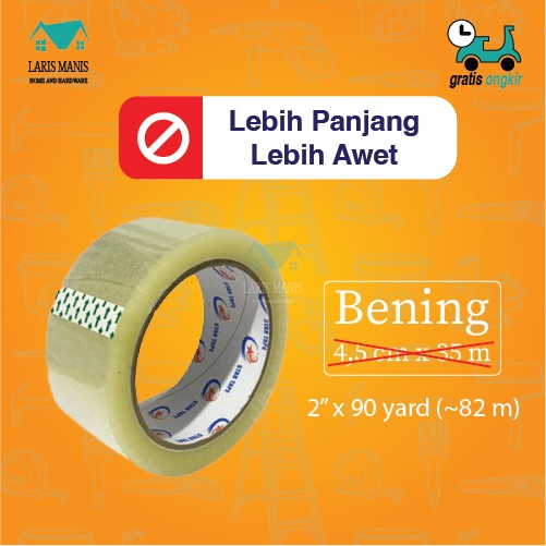 

Lakban Packing Solasi Lakban isolasi solatip Bening STAR TAPE 2 inchi