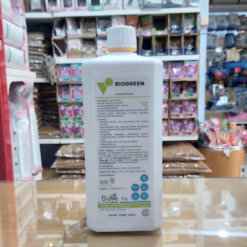 Jual Biogreen 1 Liter Supplement Sorbitol Lycin Cat Dog Ayam Merpati Sapi Indonesia Shopee Indonesia