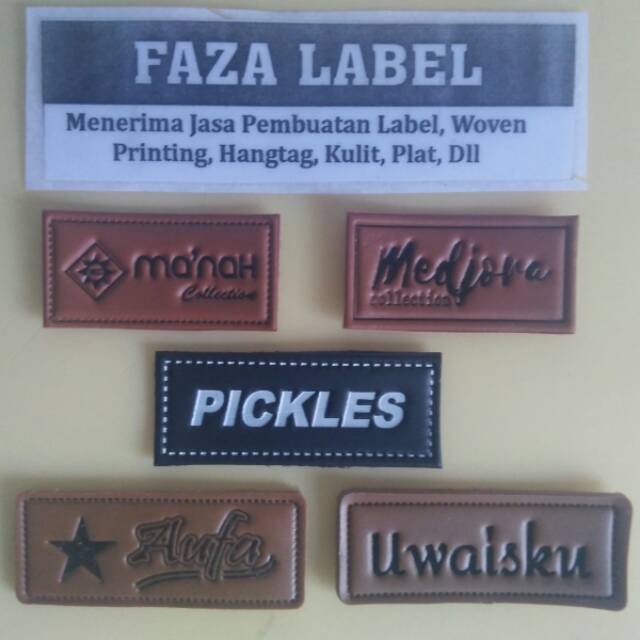 

1000 PCS LABEL KULIT UKURAN 2x5CM