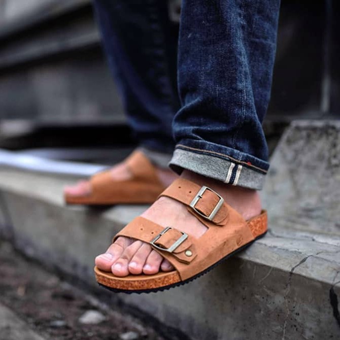 COZY Tan |ManNeedMe x Zapato| KULIT ASLI ORIGINAL Sandal Jepit Pria Casual