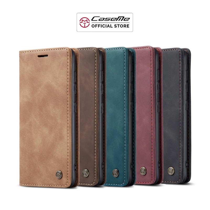 Flip Case Samsung M12 Original CASEME Leather Wallet Casing Dompet M12