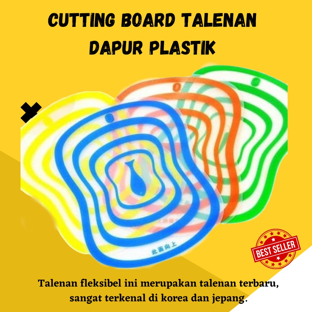 HARGA PROMO!! Cutting Board Talenan Dapur Plastik Telenan Tipis Transparan Alas