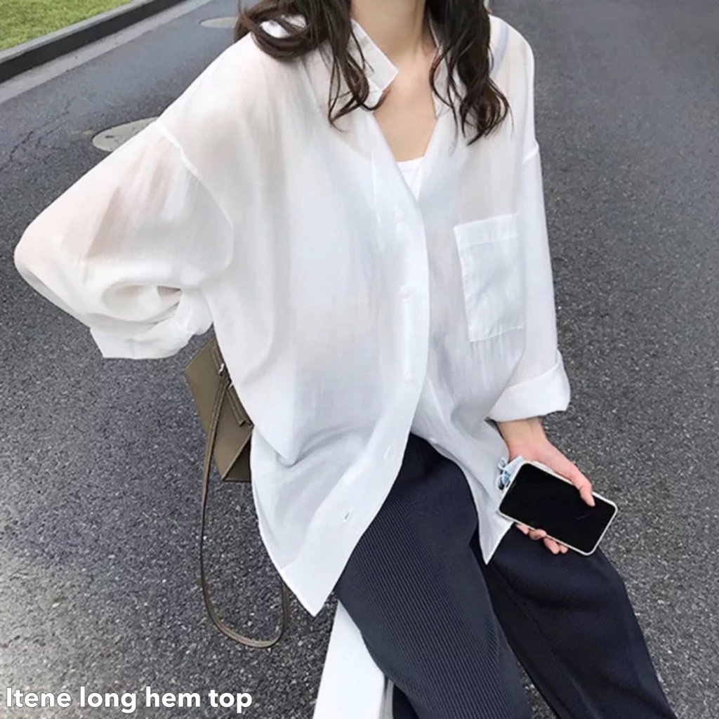 Itene long hem top -Thejanclothes