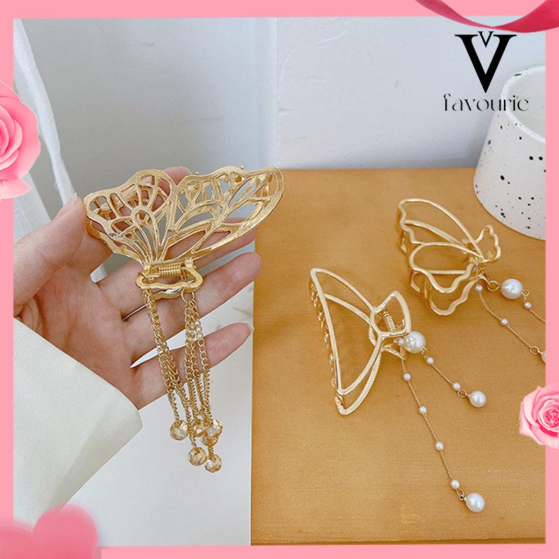 [COD]Butterfly Jepit Rambut Bentuk Kupu-Kupu Bahan Metal Ukuran Besar-FA
