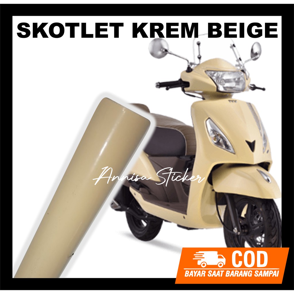 Skotlet stiker krem Beige / stiker krem coklat muda