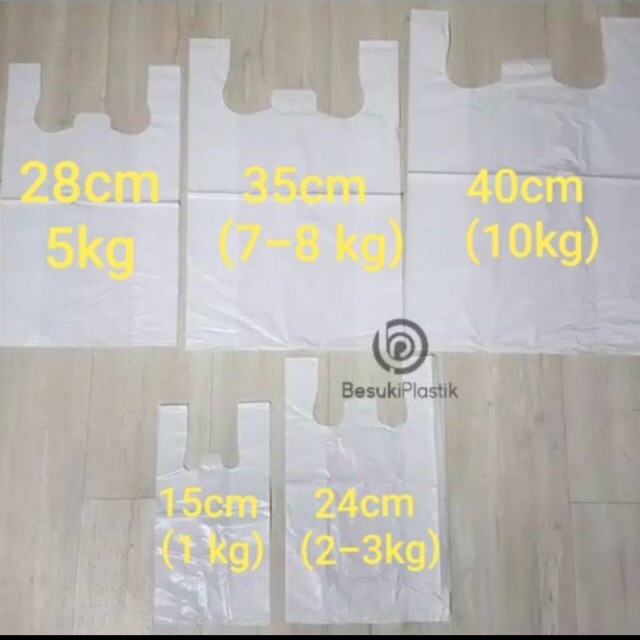 Plastik Kresek Putih KECIL / Kresek KECIL / Kantong Kresek KECIL / Kresek Supermarket / Kresek Sayur