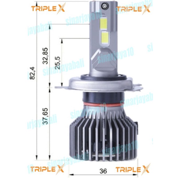 lampu led h4 mobil lampu utama depan bohlam 116WATT ASLI headlamp triple x v9 terang bagus