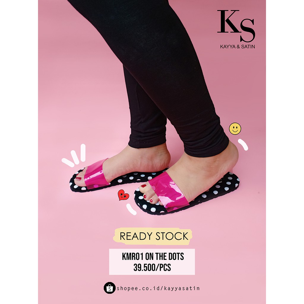 FLAT SANDAL KMR01 ON THE DOTS COLLECTION - PINK