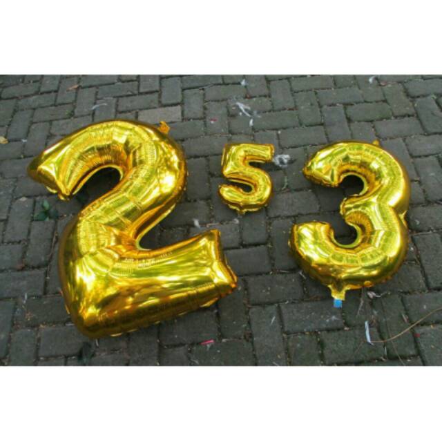 Balon Foil Angka kecil