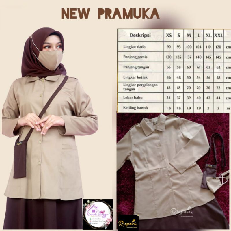 gamis Pramuka two piece/stelan pramuka/pramuka pembinagamis kerja