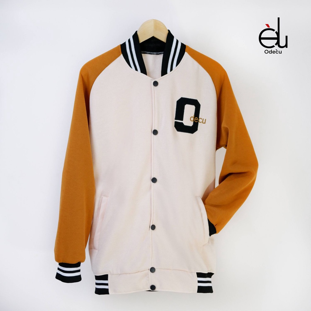 ODECU PREMIUM VARSITY VANILLA DARK MUSTARD WANITA PRIA