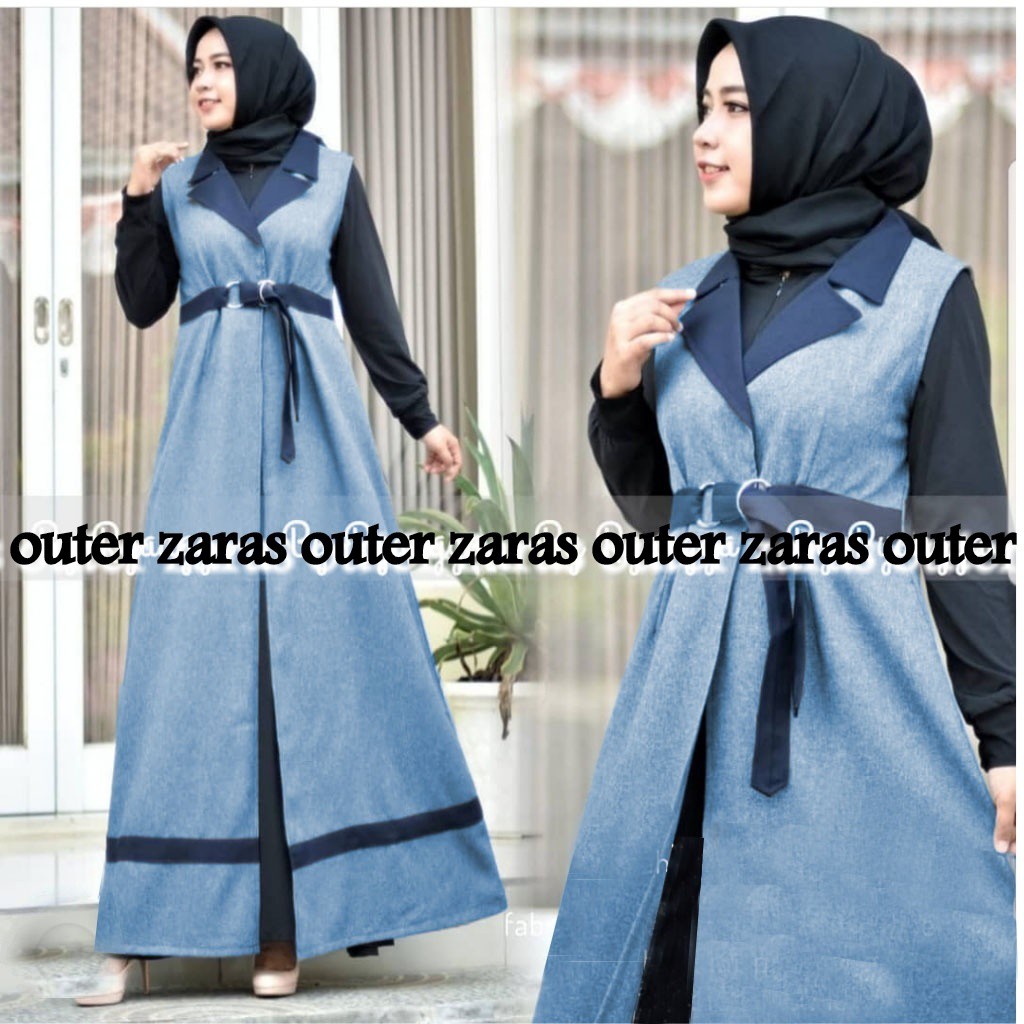 FWG - LONG OUTER SARAS / OUTER PANJANG WANITA / OUTER KOREA / PAKAIAN WANITA OUTER / ROMPI