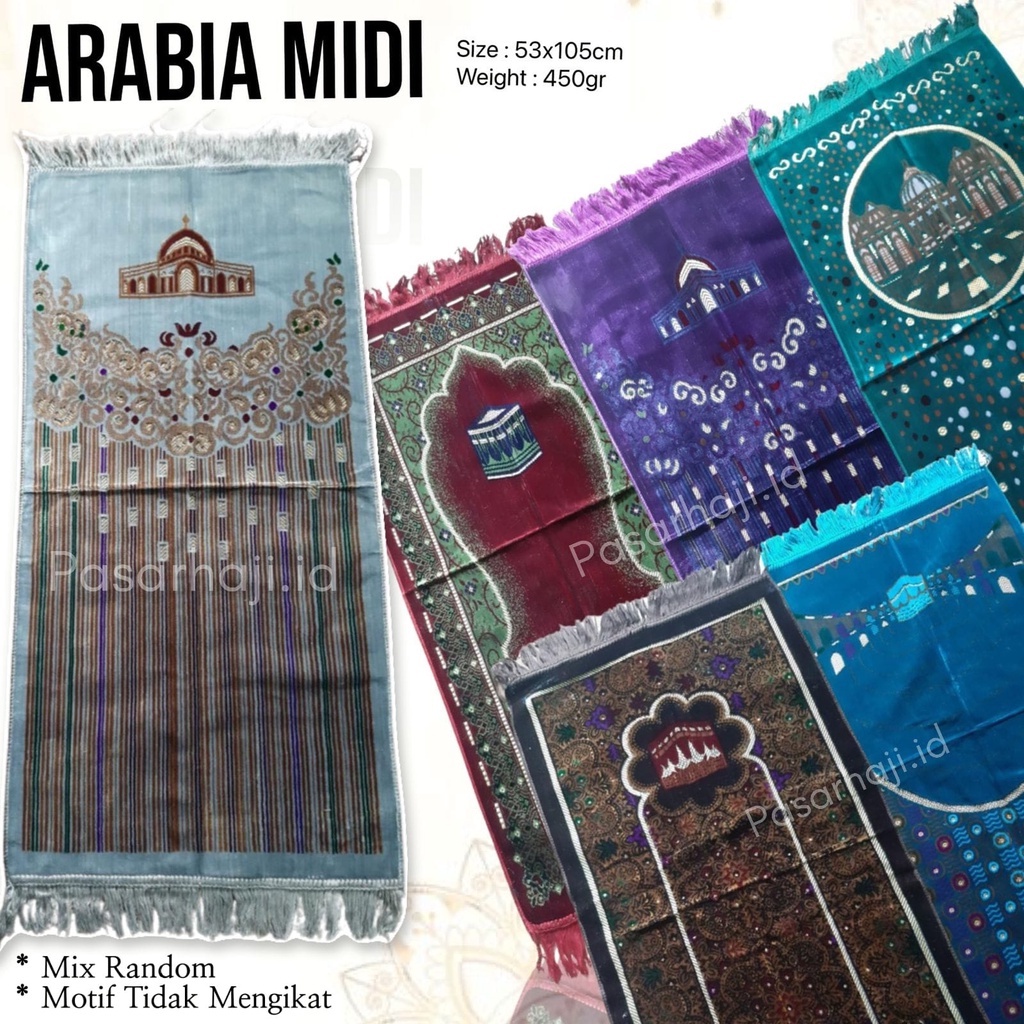 Sajadah Al Arabia|Ar Rahman Gold Midi/Tanggung Termurah