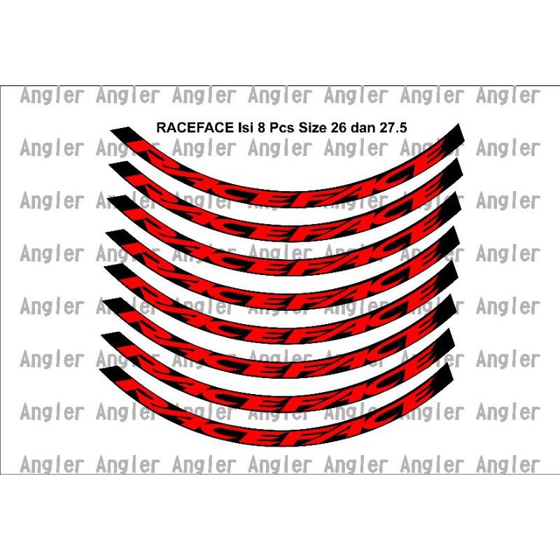 Decal sticker velg rims sepeda RACEFACE uk 26/27.5