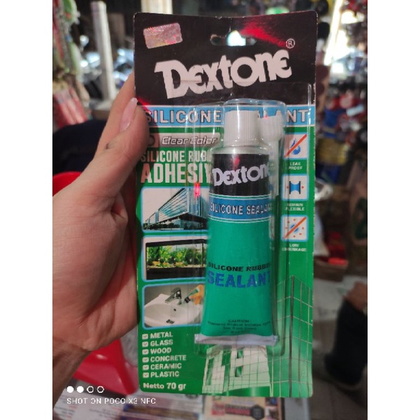 lem kaca DEXTONE/lem silicone sealant DEXTONE /lem akuarium 70g