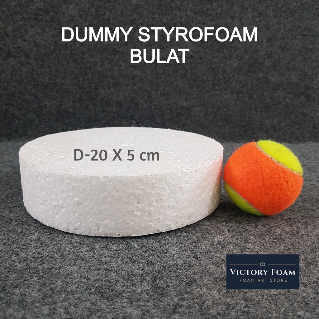 Dummy Styrofoam Bulat Diameter 20cm x 5cm