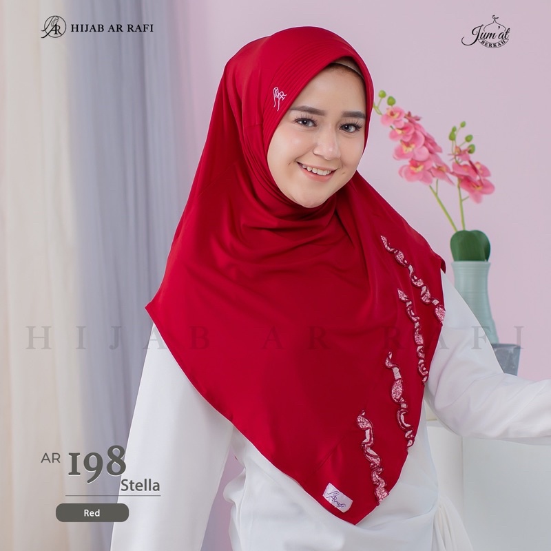 TERLARIS ✔️Hijab arrafi AR 198 hijab instan | INAYAHHIJAB-Red