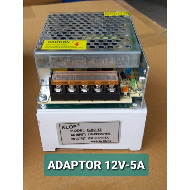 ADAPTOR SWITCHING 12V-5AMPER POWER SUPPLAY 5A -12V