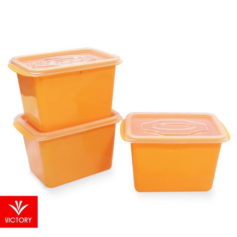 3 pcs FOODBOX 1000 ml Kotak Makan Plastik Victory tersedia / box makan foodgrade