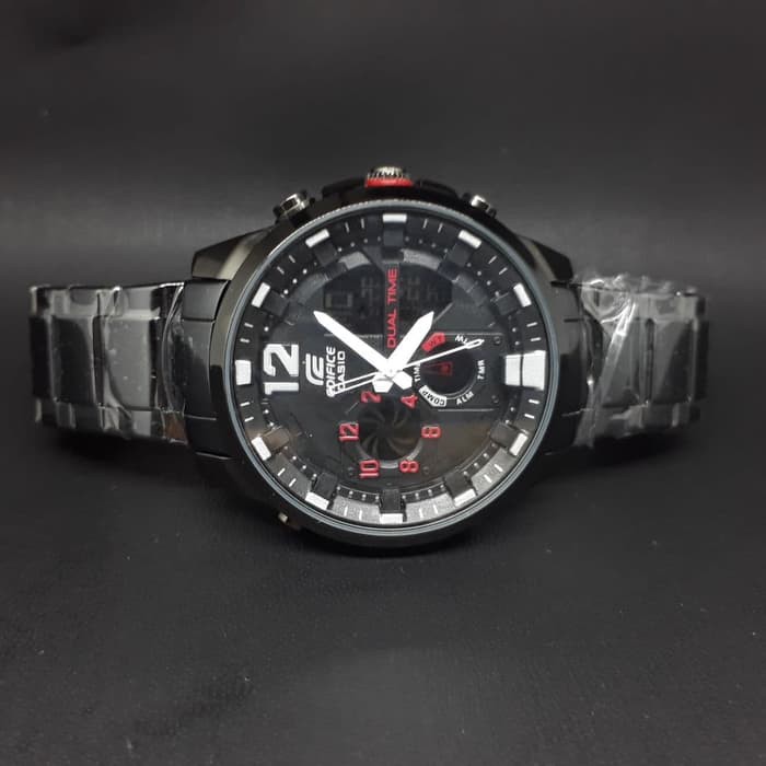 MURAH MERIAH casio edifice efa 133 hitam merah rantai hitam Murah