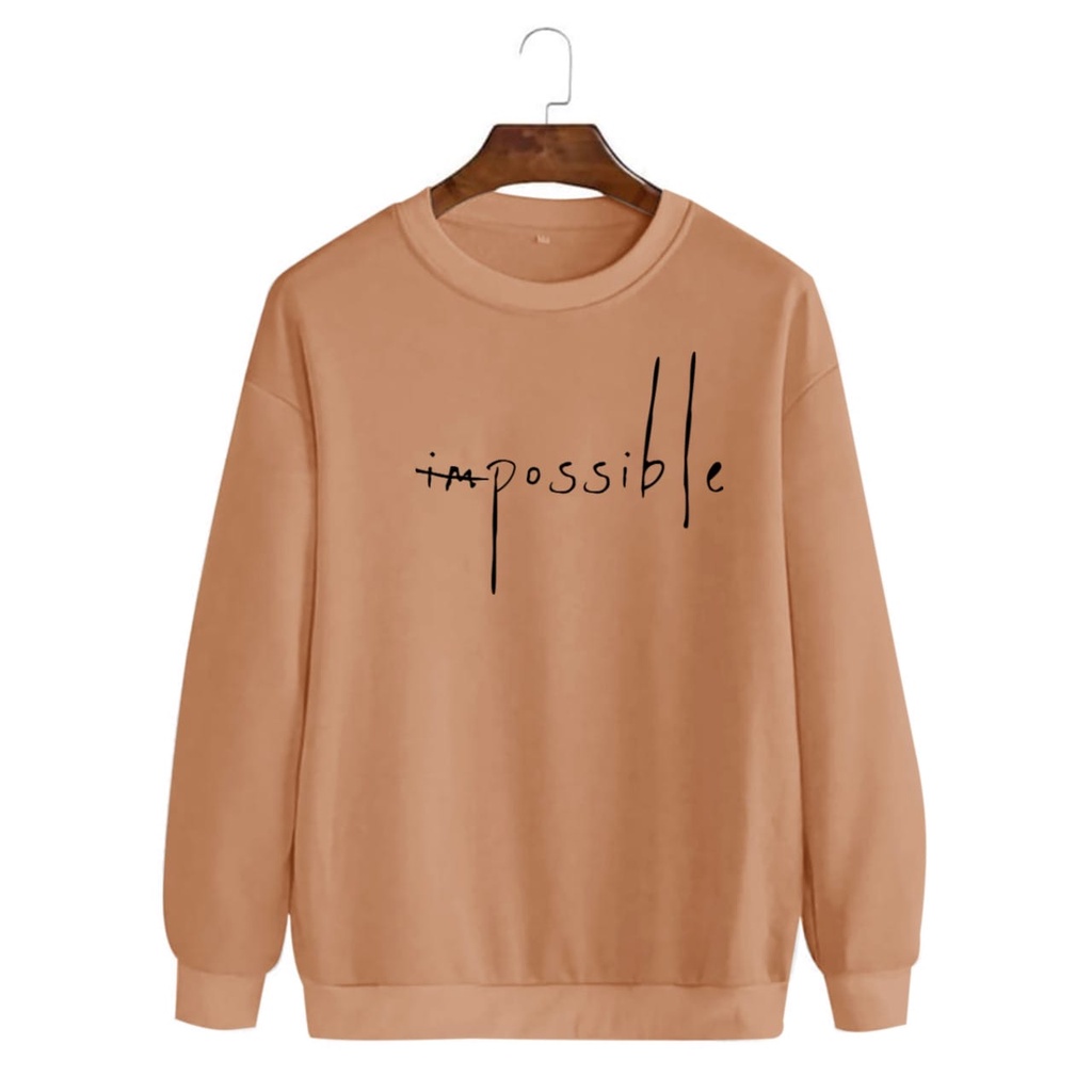 BIA COD /Baju Sweater Impossible /sweater terbaru / sweater terlaris / sweater pria terbaru-mukzhop