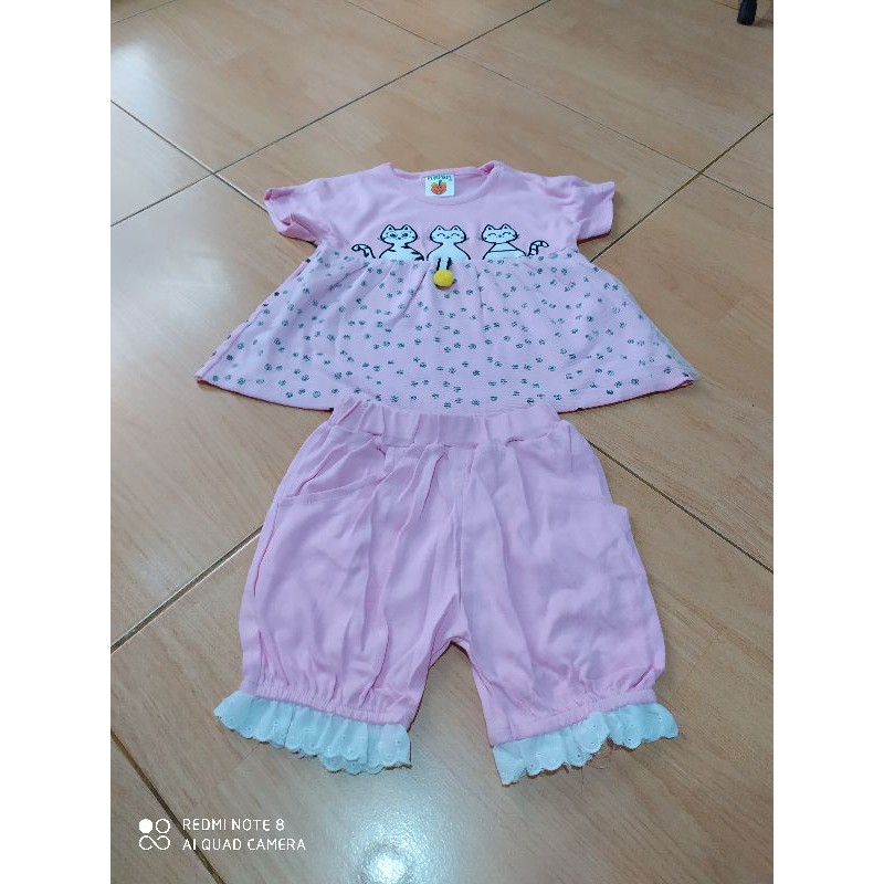 Stelan Dress Bayi Perempuan 3 - 9 Bulan