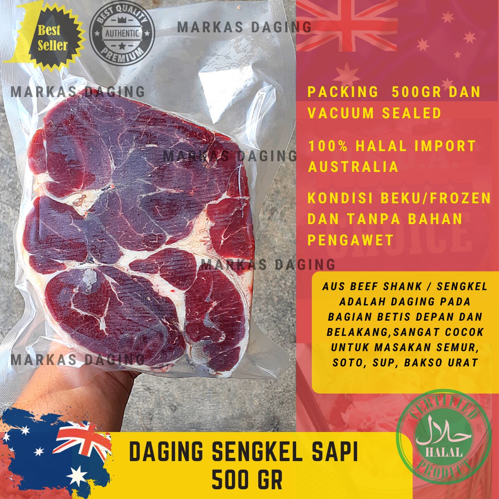 

JUN Daging Sapi Sengkel Beef Shank Shankle Import Gram
