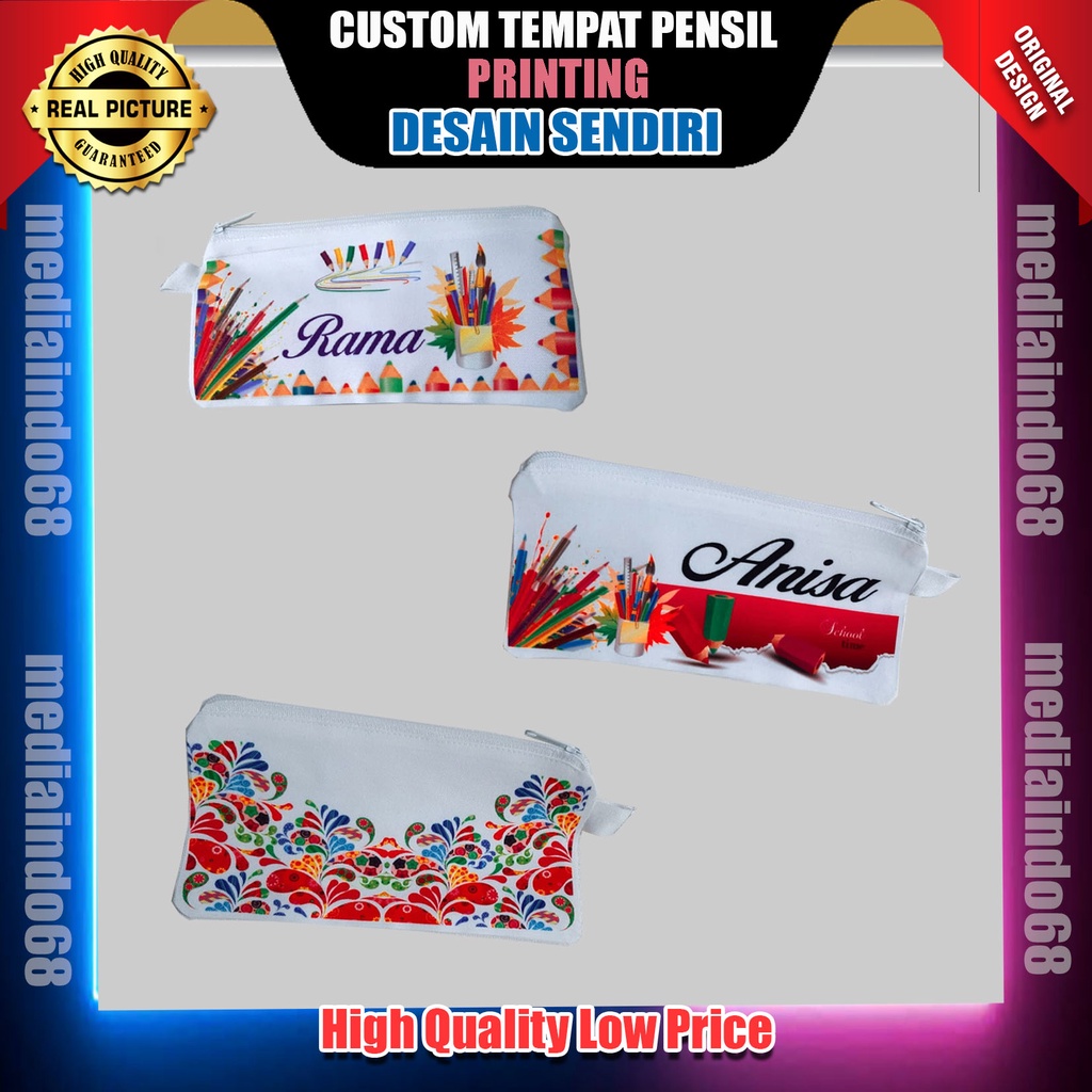 

CUSTOM TEMPAT PENSIL PRINTING GAMBAR SENDIRI ( DESIGN SUKA2 )