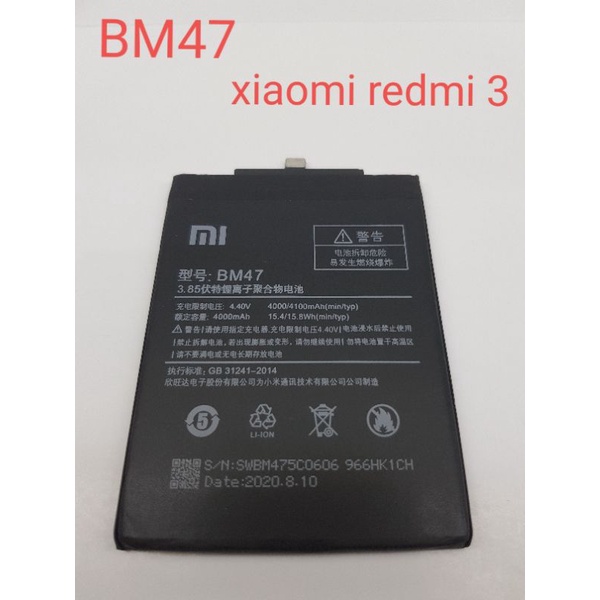 batre baterai xiaomi BM47 , XIAOMI REDMI 3 , ORIGINAL