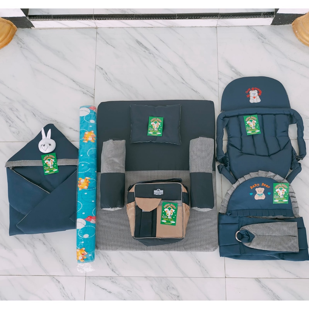 Paket Hemat ( 6 in 1 ) gendongan samping bayi gendongan depan bayi tas bayi perlak bayi matras bayi dan selimut bayi