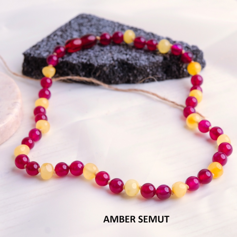 Kalung Amber Baltic Milk Glossy X Red Rubby