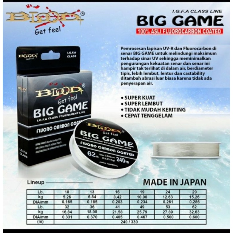 SENAR PANCING BLOOD BIG GAME....MADE IN JAPAN