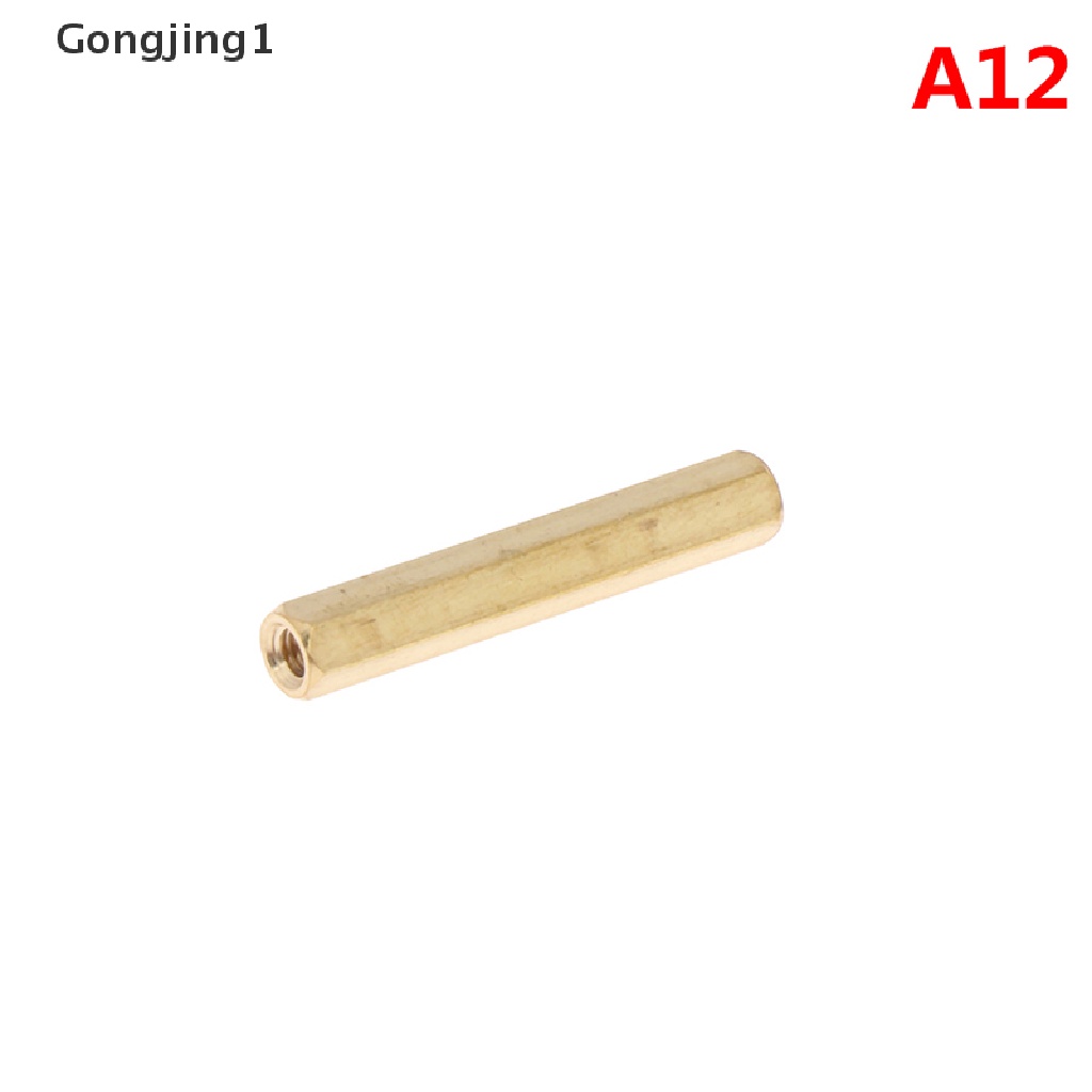 Gongjing1 10pcs Mur Hexagonal Female M3X4Mm - 50mm Bahan Kuningan Untuk Papan Pcb