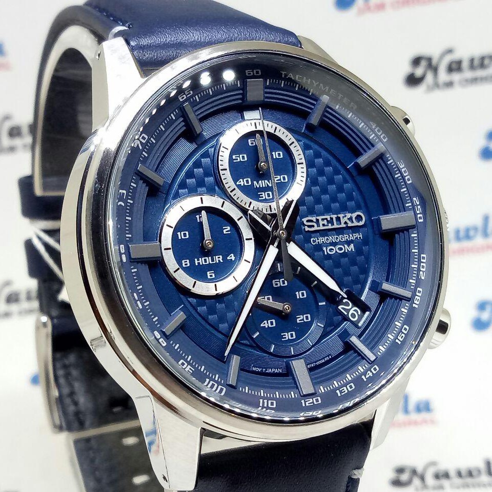 Seiko Quartz SSB333P1 Chronograph Blue Dial - Jam Tangan Pria SSB333