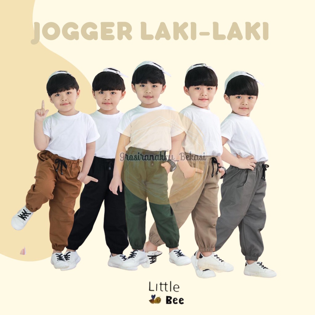 Celana Anak Jogger Laki-Laki Littlebee Mix Warna  size 1-5thn