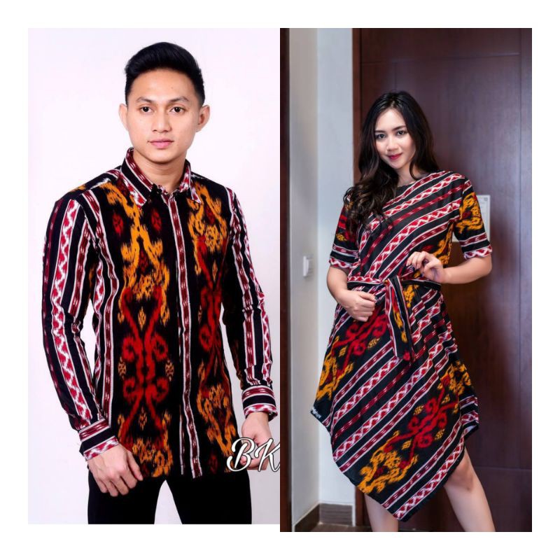 BATIK COUPLE DRESS LANCIP MOTIV SONGKET