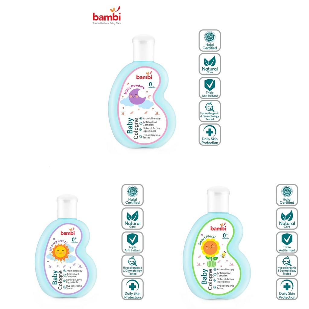 Bambi Baby Cologne 100ml / Minyak wangi Bayi Bambi